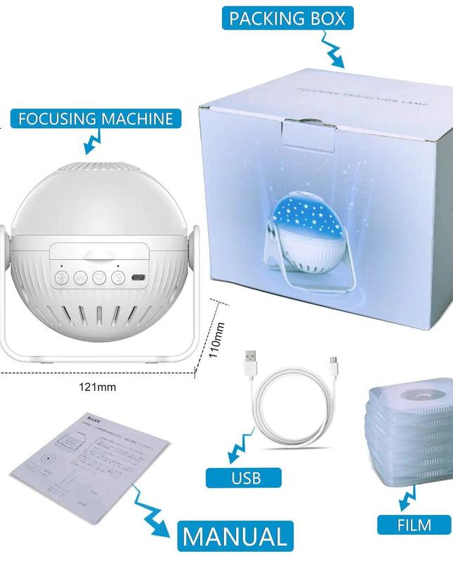 Rotating Magic Diamond Projection Lamp