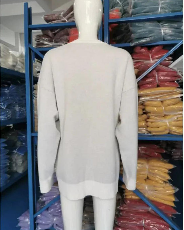 Loose-Fit Crew Neck Pullover