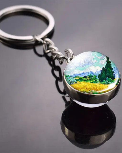 Glass Ball Keychain