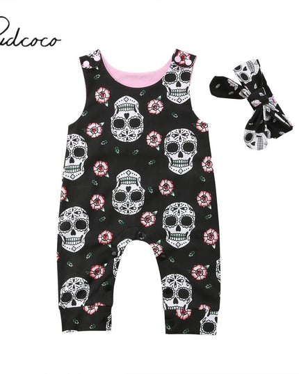 Baby Skull Romper Set