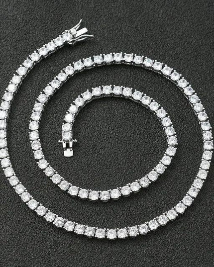 Cubic Zirconia Tennis Link Chain