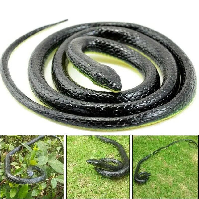 Fake Realistic Snake Lifelike Real Scary Rubber Toy Prank Party Joke For Garden