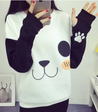 Kawaii Panda Print Sweater